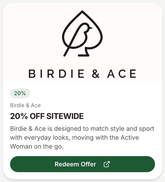 Birdie & Ace — 20% off