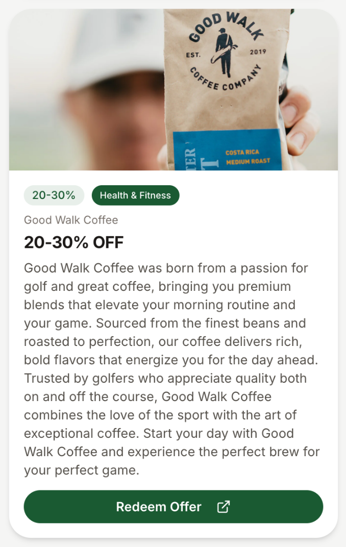 Good Walk Coffee — 20–30% off